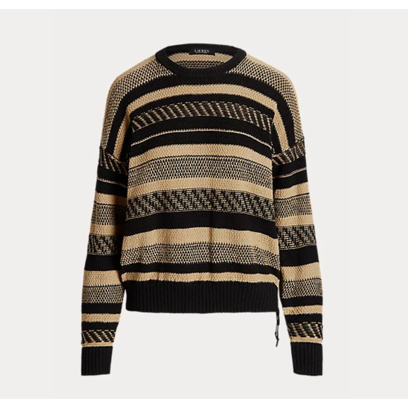 LAUREN RALPH LAUREN Women's Striped Linen-Blend Sweater - Picture 3 of 5